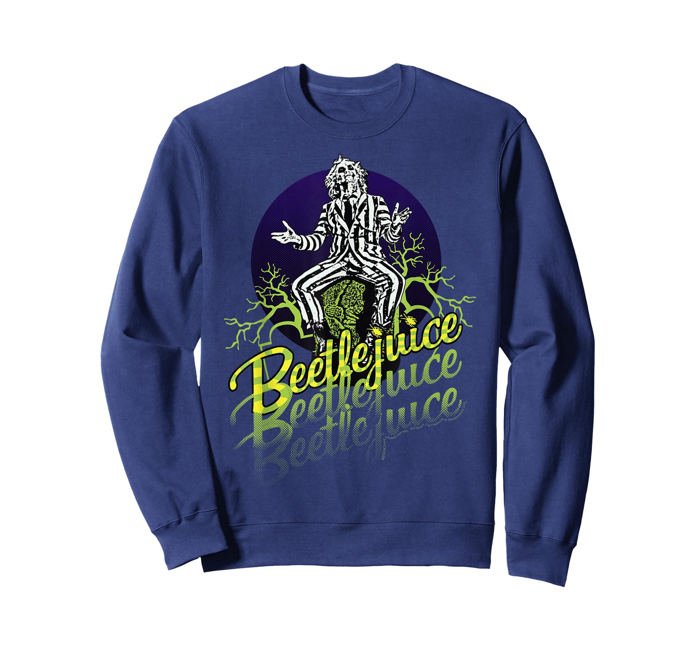 Beetlejuice Three Times Text Portrait T-Shirt