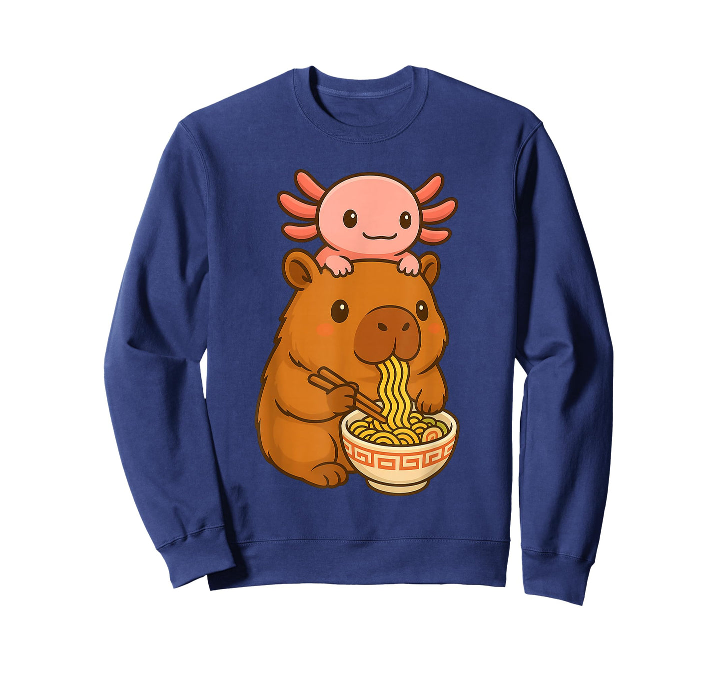 Capybara Anime Ramen Axolotl Funny Graphic Kawaii Capibara T-Shirt