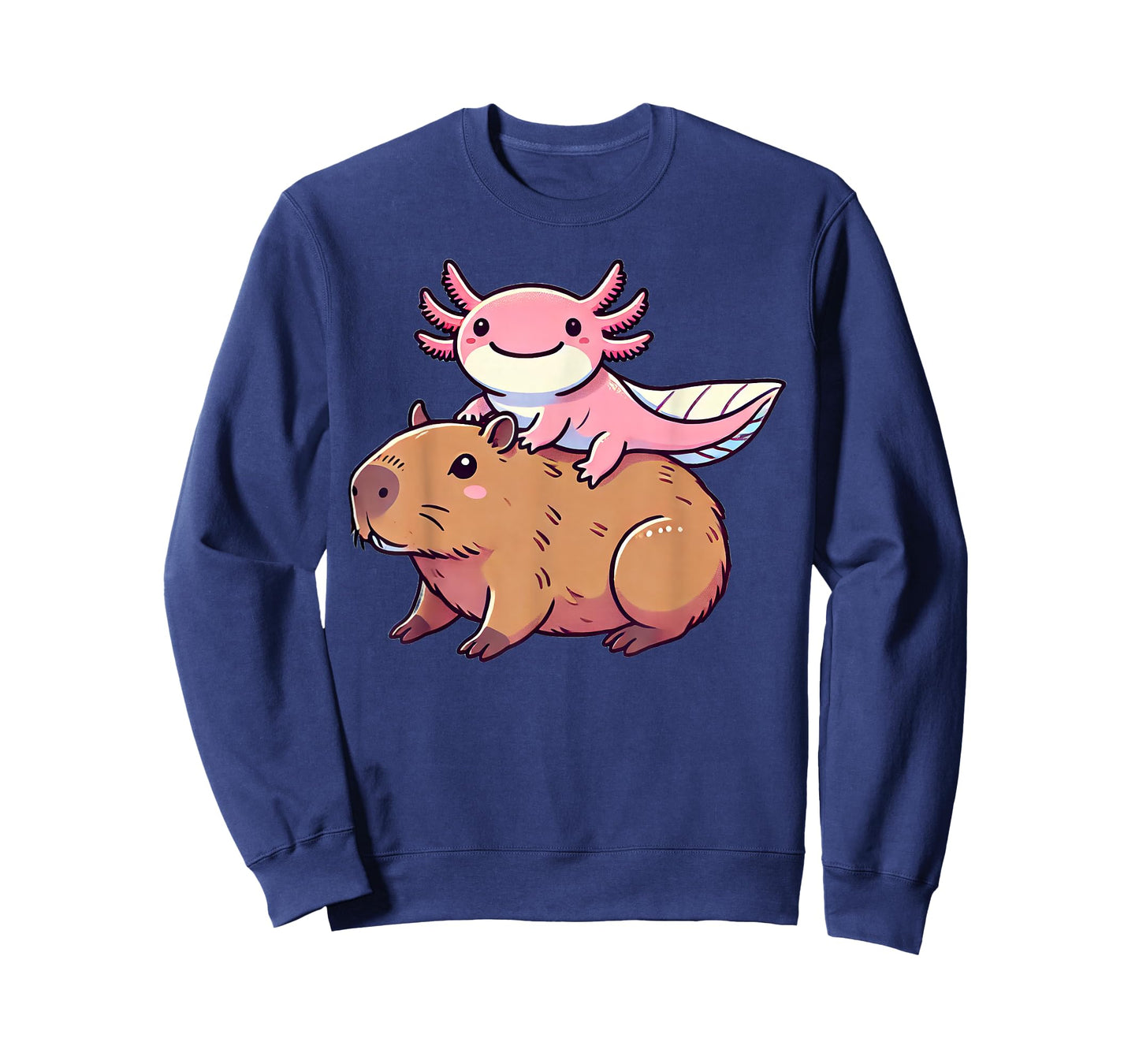 Kawaii Axolotl Capybara T-Shirt