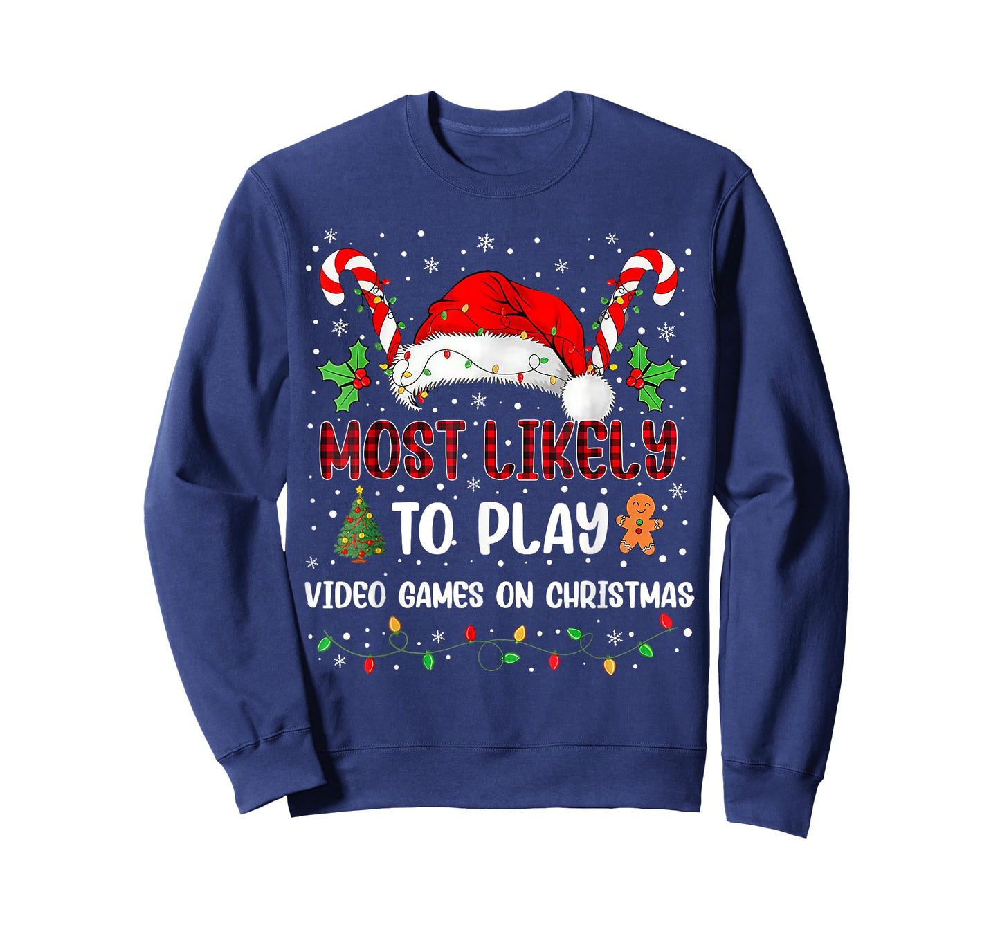 Most Likely to Play Video Games On Christmas Matching Family T-Shirt