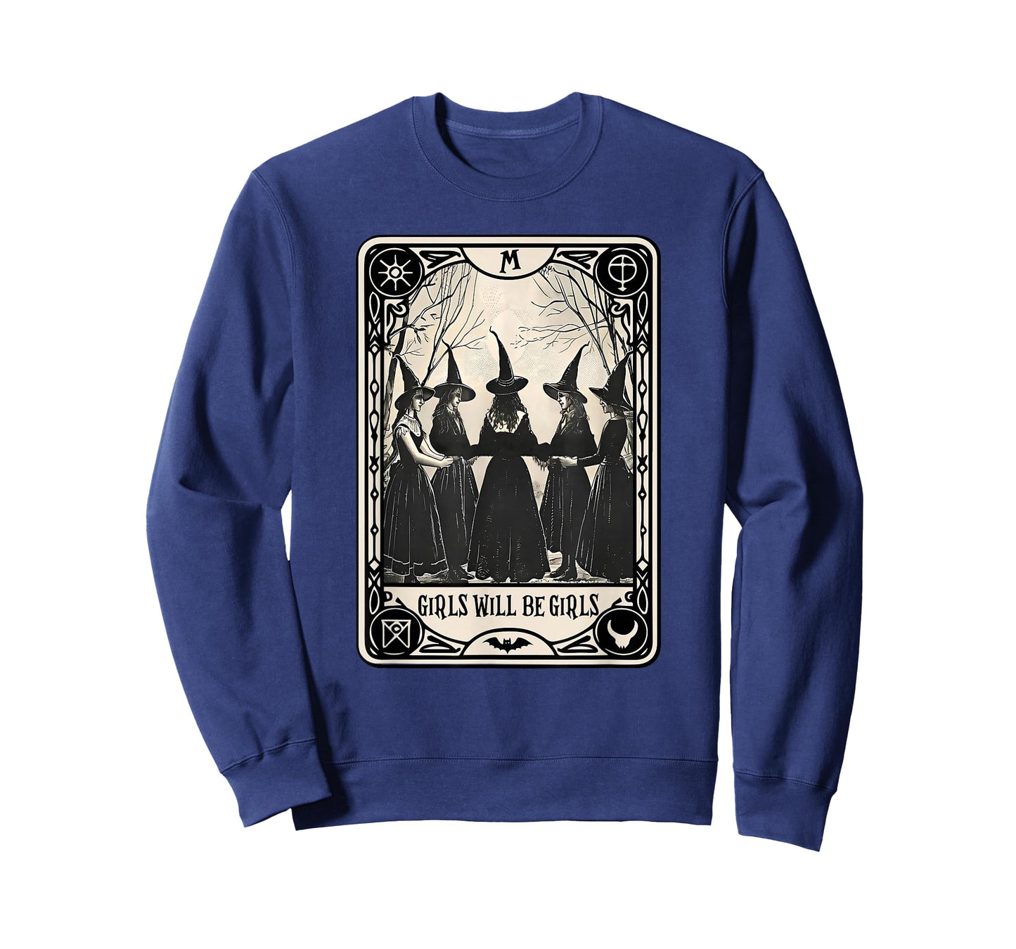 Tarot Card Spooky Witch Witches Halloween Girl Will Be Girls T-Shirt