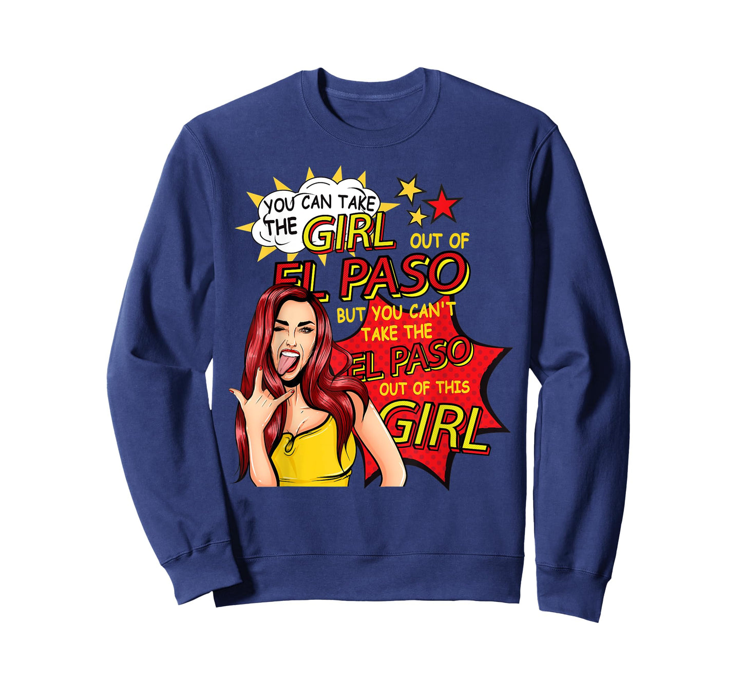 Retro Girl From El Paso - Comic Style - El Paso Girl T-Shirt