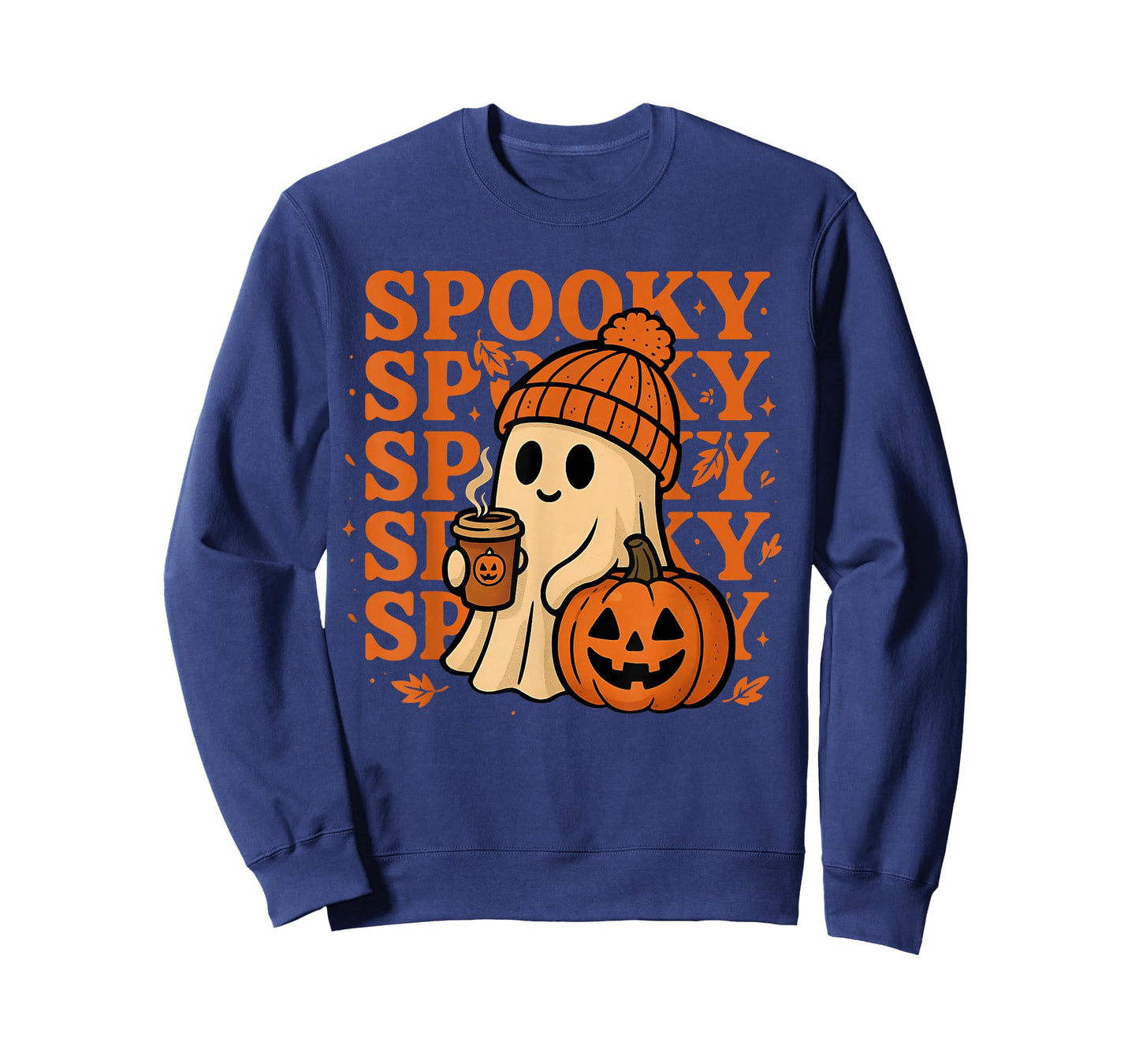 Spooky Halloween Ghost Coffee Jack O Lantern Trick Or Treat T-Shirt