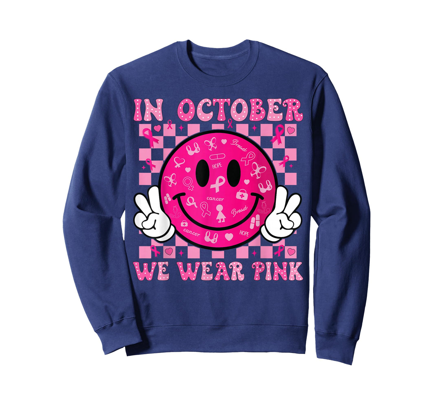 In October We Wear Pink Breast Cancer Awareness Halloween T-Shirt