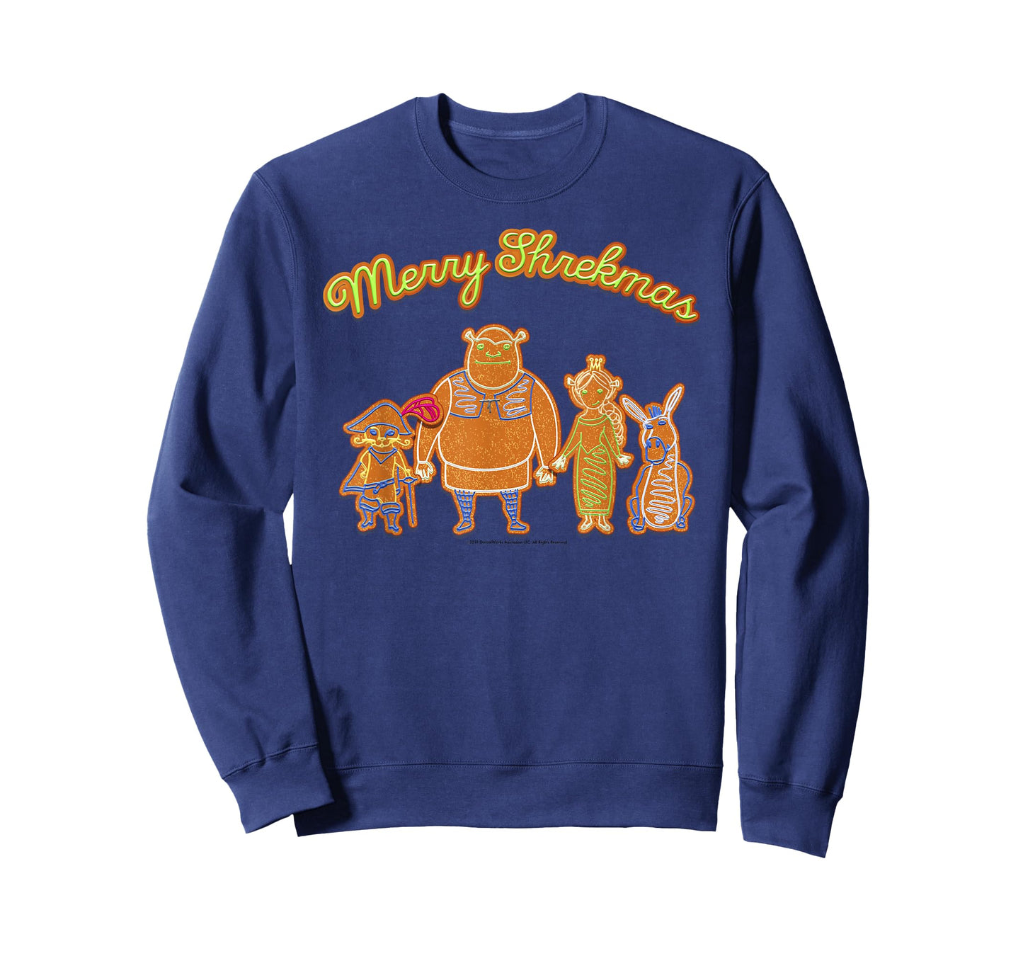 Shrek Merry Shrekmas Group Shot Holiday Cookies Portrait T-Shirt