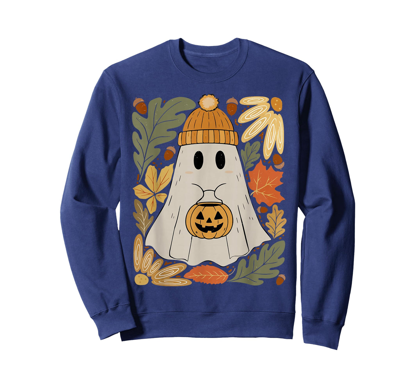 Wildflower Ghost Spooky Season Halloween Pumpkin Vintage T-Shirt