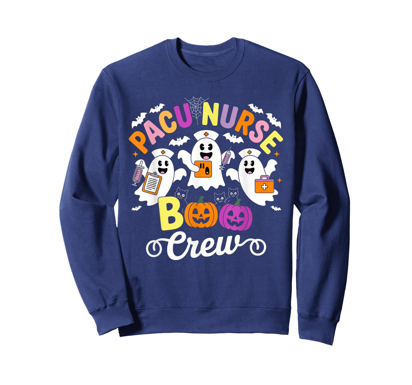 Pacu Boo Crew Costume Funny Nurse Ghost Halloween T-Shirt
