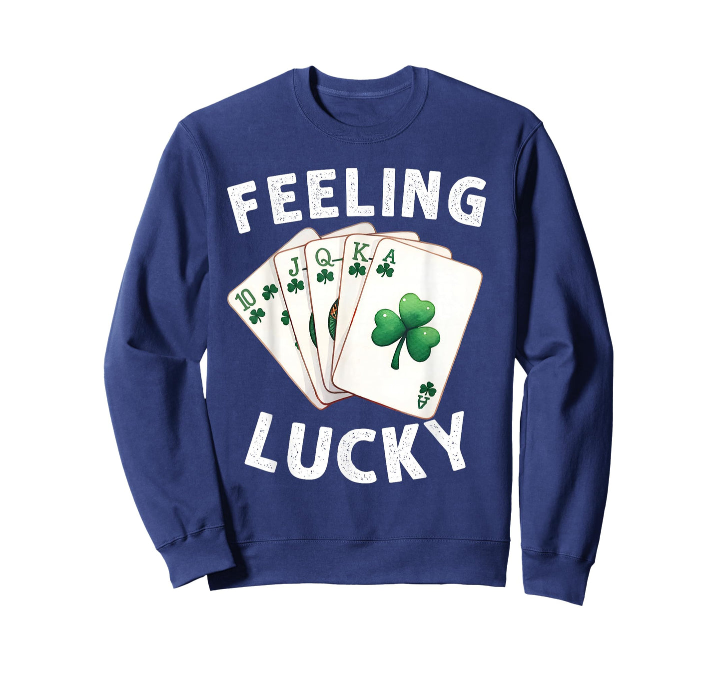 Feeling Lucky Poker Playing Cards Shamrock St. Patrick's Day T-Shirt