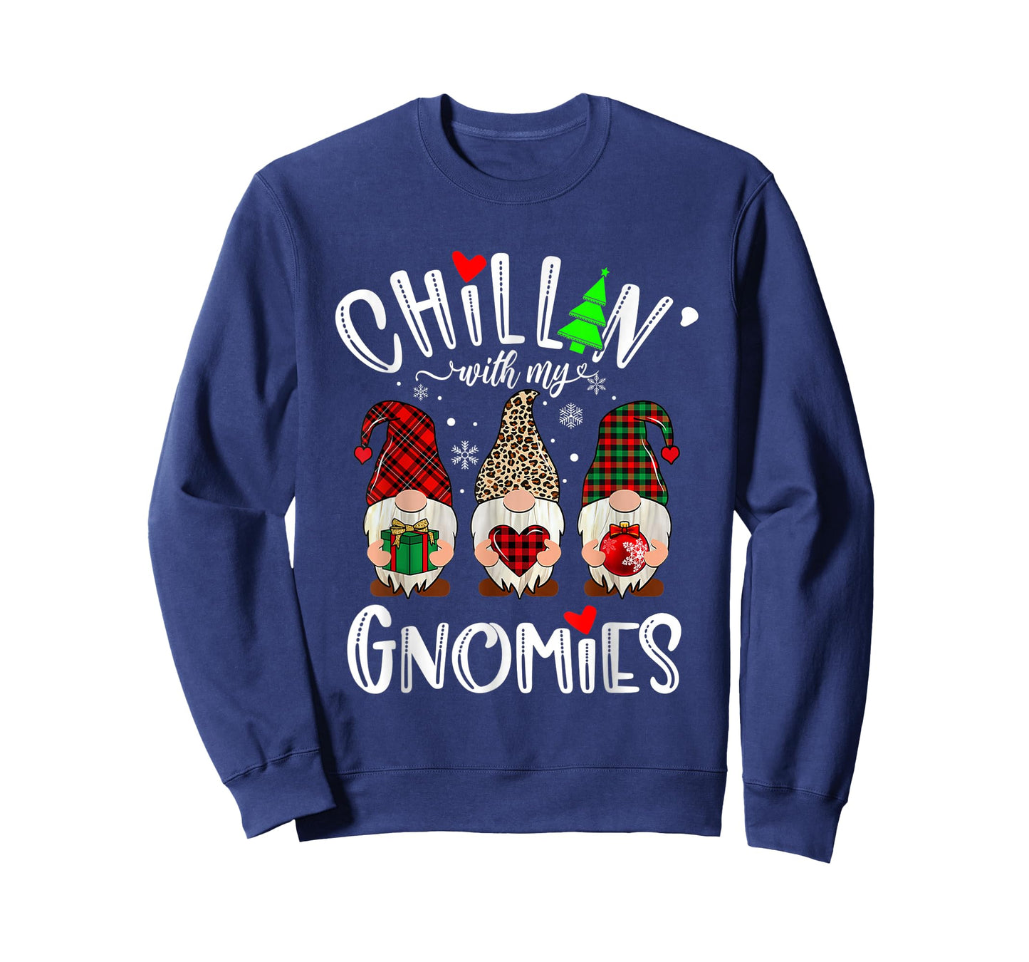 Chillin With My Gnomies Christmas Gnome Family Matching Xmas T-Shirt