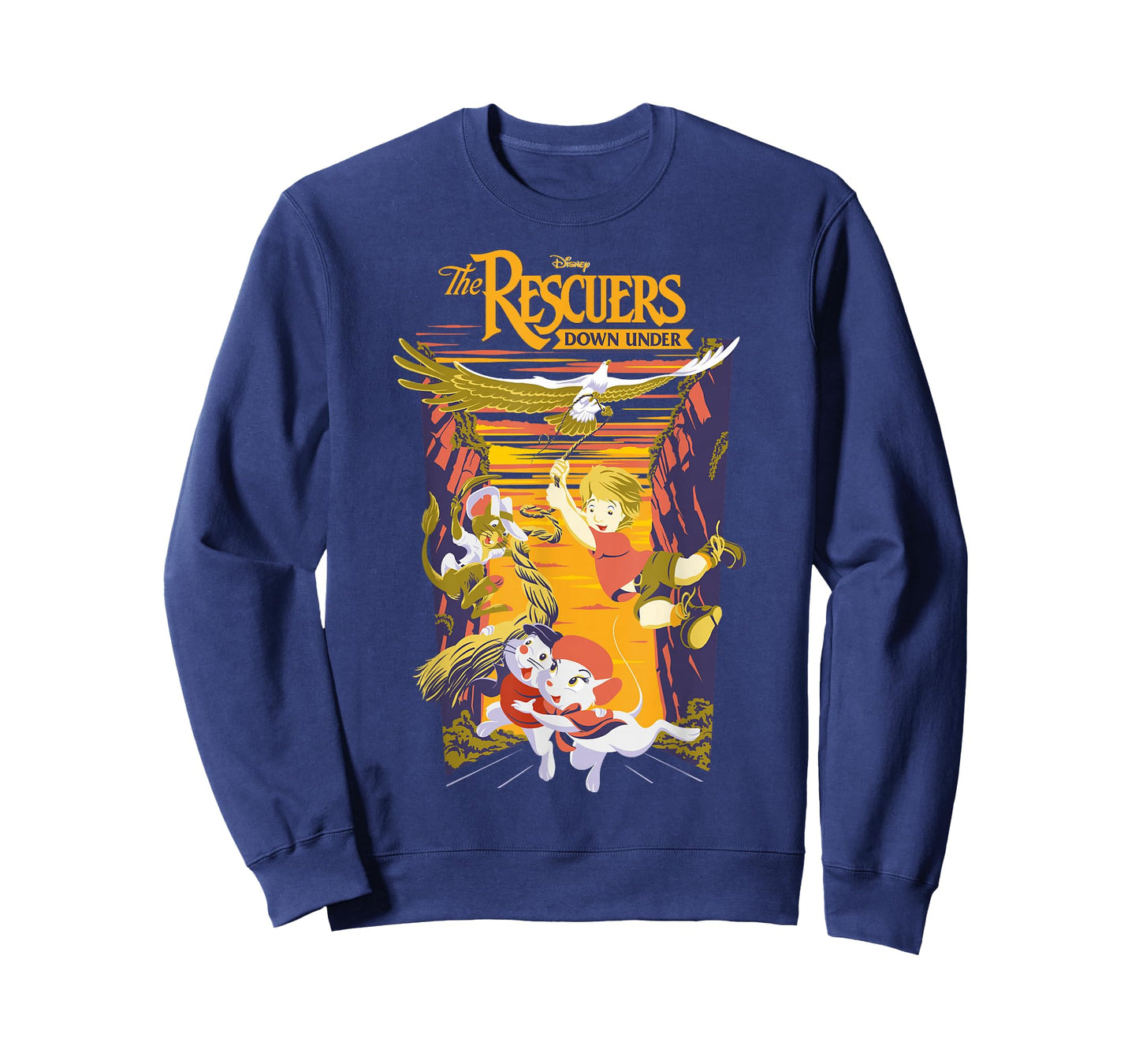 Disney The Rescuers Down Under Group Shot Sunset Poster T-Shirt