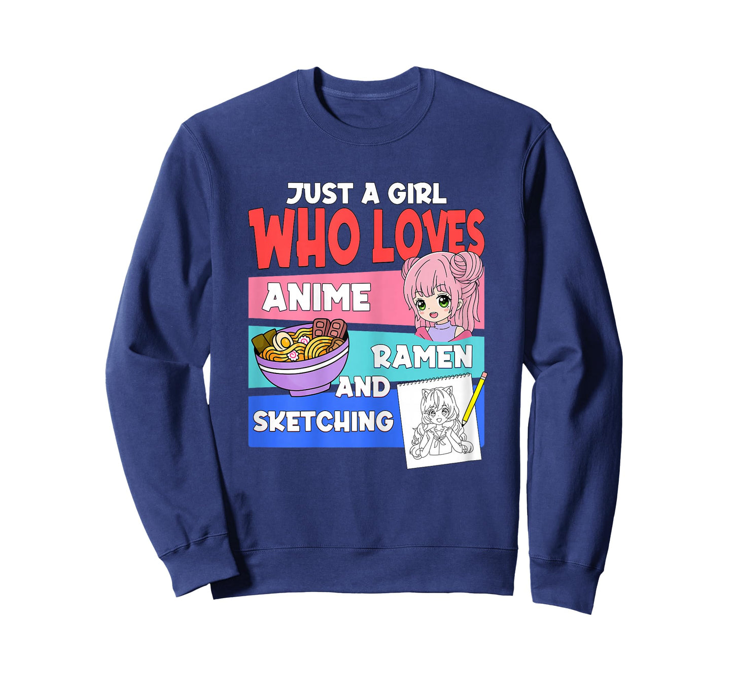 Just A Girl Who Loves Anime Ramen and Sketching Japan Anime T-Shirt