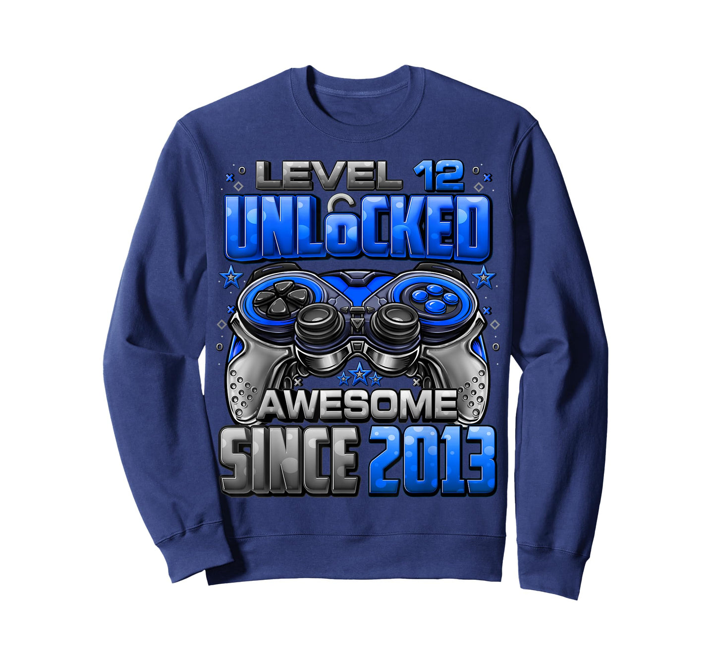 Level 12 Unlocked Awesome Since 2013 12th Birthday Gaming T-Shirt