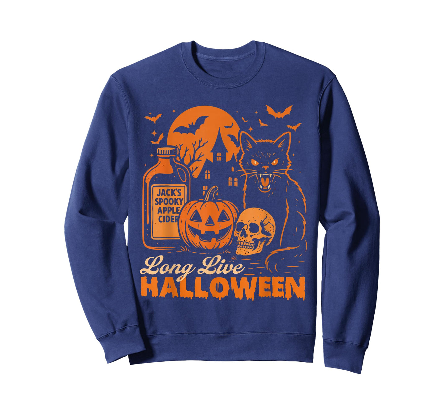 Long Live Halloween - Spooky Black Cat Halloween Costume T-Shirt