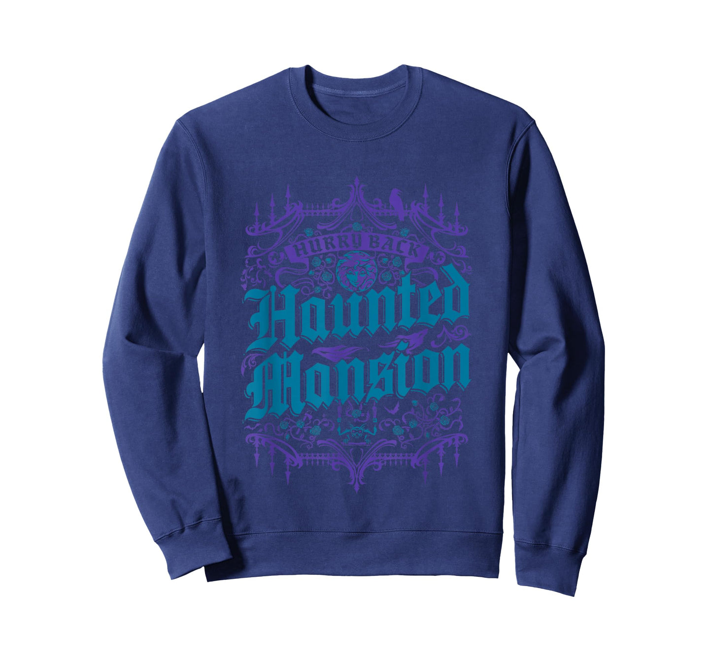 The Haunted Mansion Hurry Back Gothic Pattern Chest Poster T-Shirt