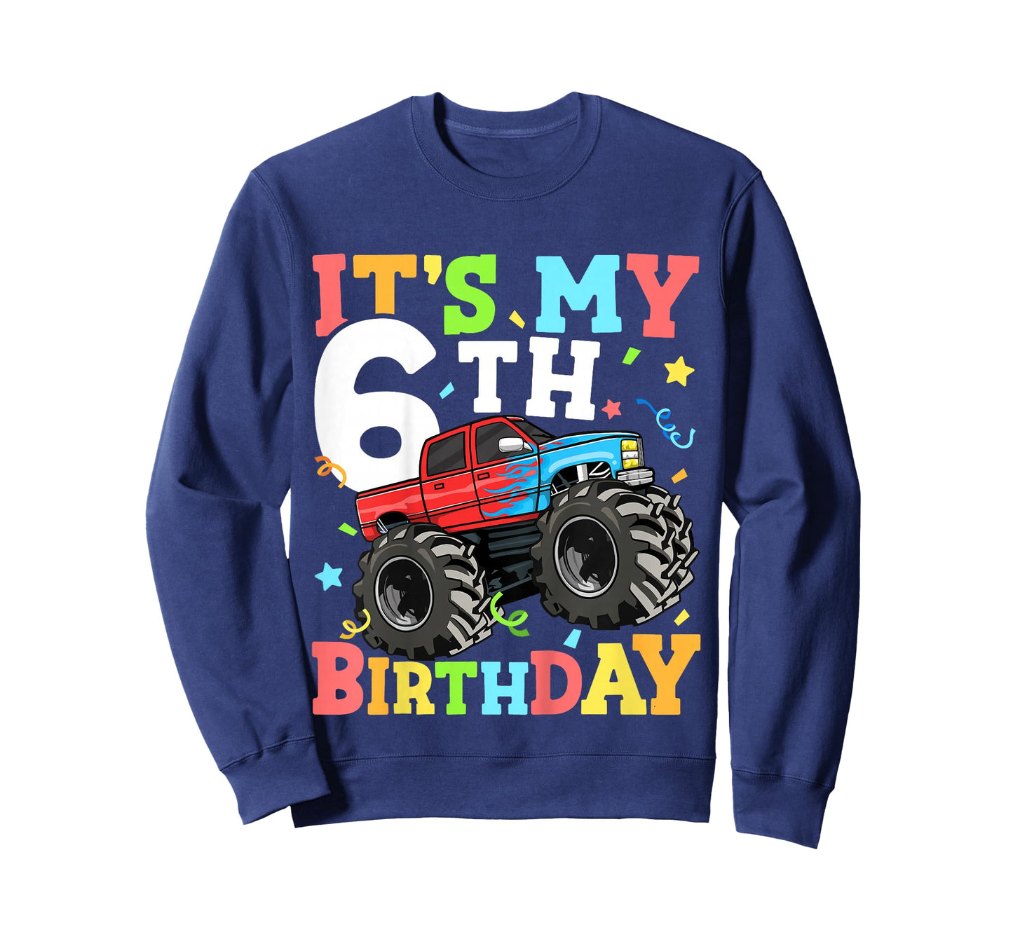 Monster Truck It's My 6th Birthday Boy 6 T-Shirt