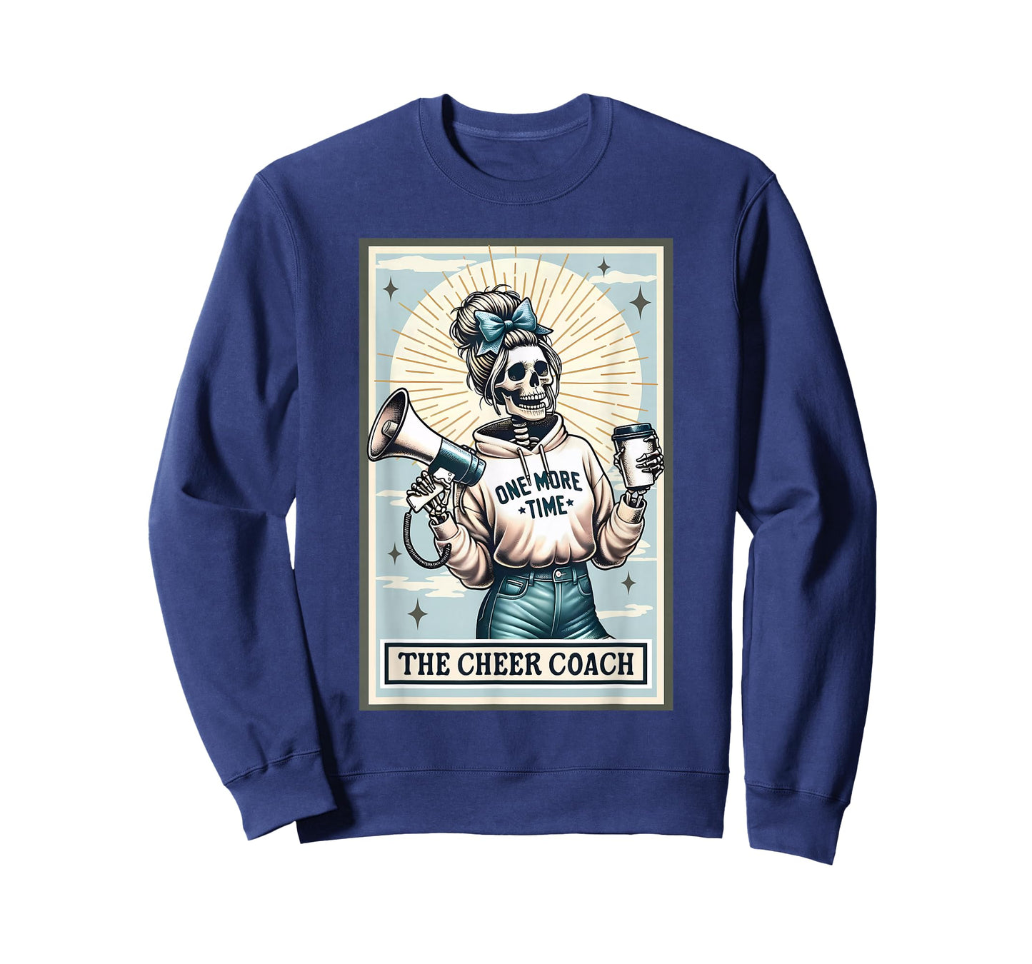 Vintage Funny The Cheer Coach Tarot Card Mama Mothers Day T-Shirt