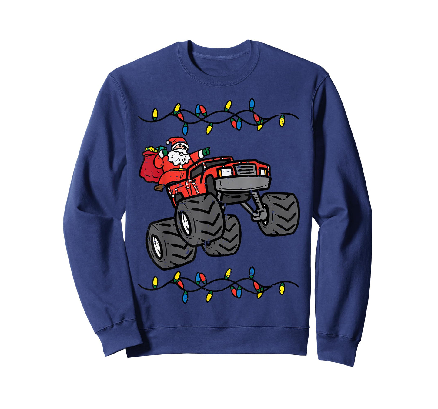 Christmas Santa Monster Truck Xmas Boys Kids Toddler Youth T-Shirt