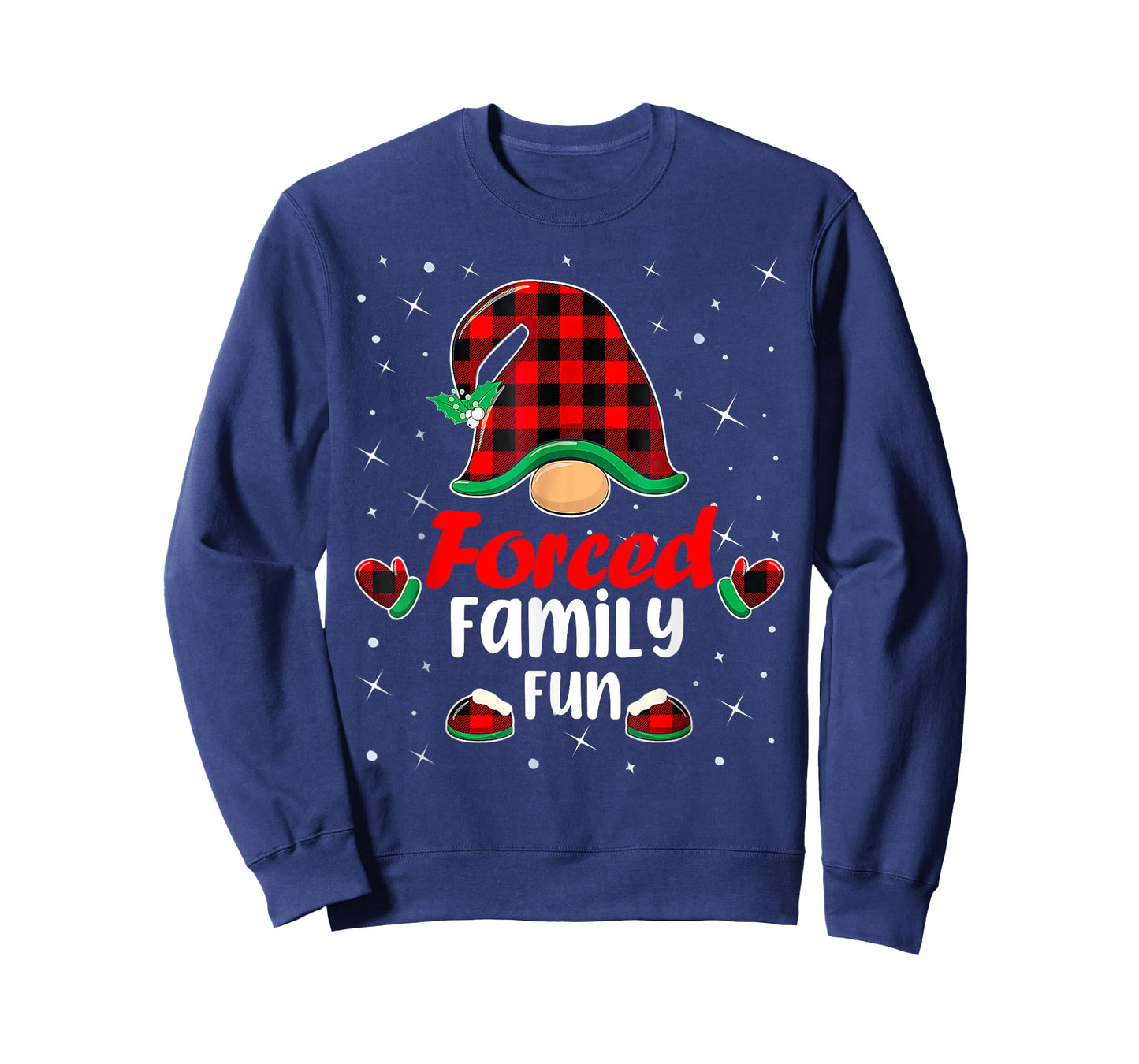 Funny Xmas Santa Hat Forced Family Fun Anti Christmas Gifts T-Shirt