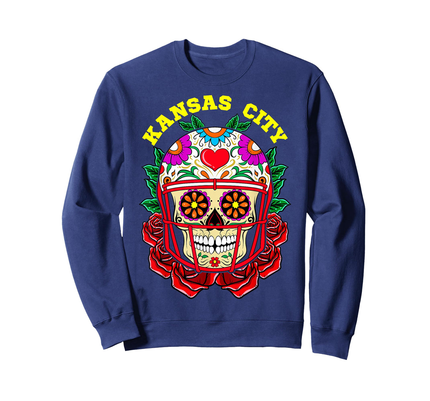Kansas Day Sugar Skull Football Helmet Game Day Y'all T-Shirt