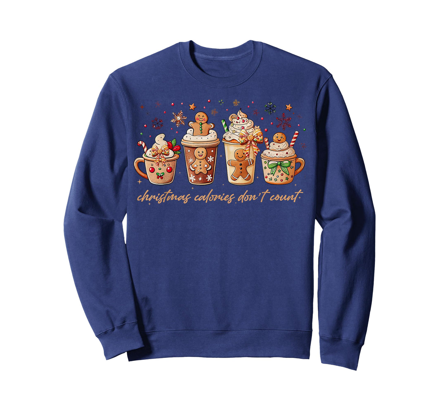 Christmas Colories Don't Count Gingerbread Men Hot Cocoa T-Shirt