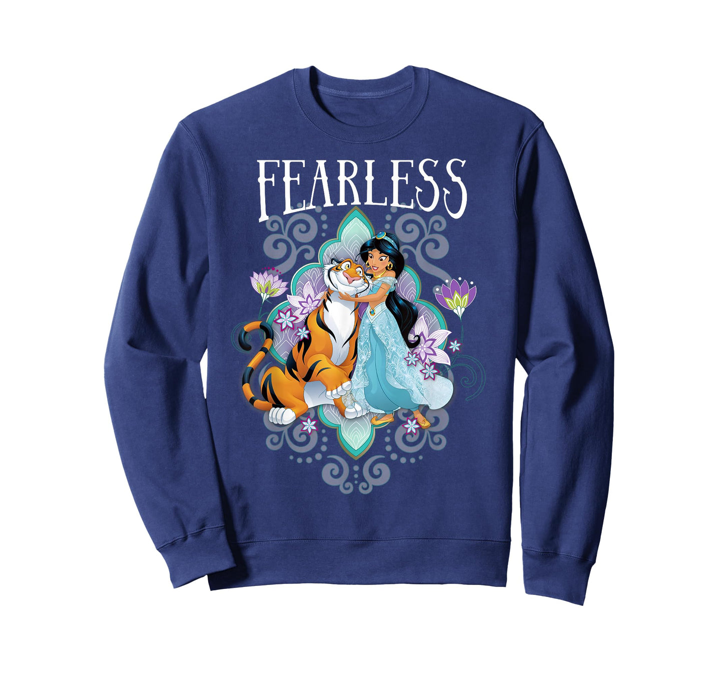 Disney Aladdin Jasmine and Rajah Fearless Mandala Portrait T-Shirt