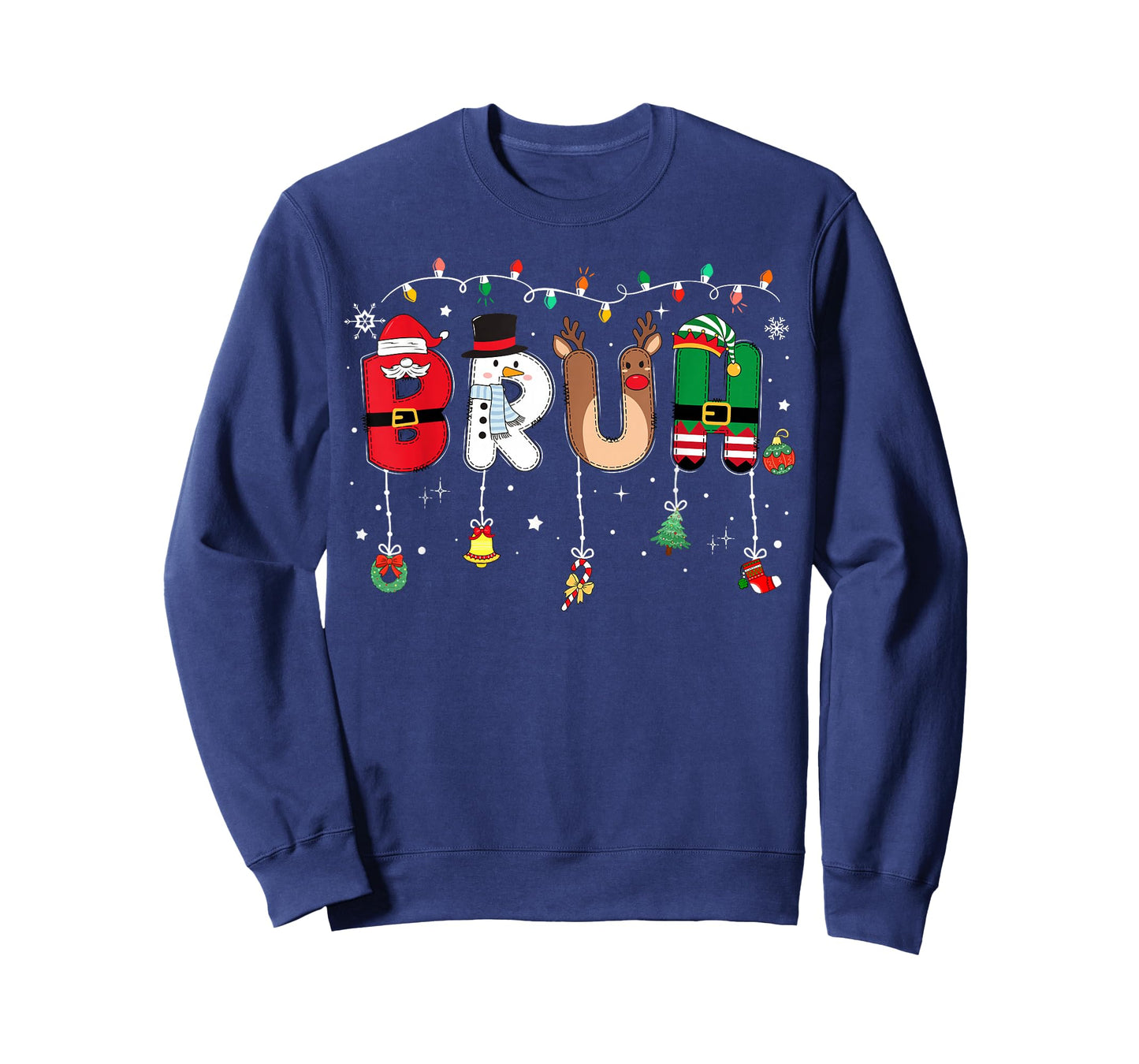 Bruh Funny Christmas Teens Boys Kids Xmas Pajamas T-Shirt
