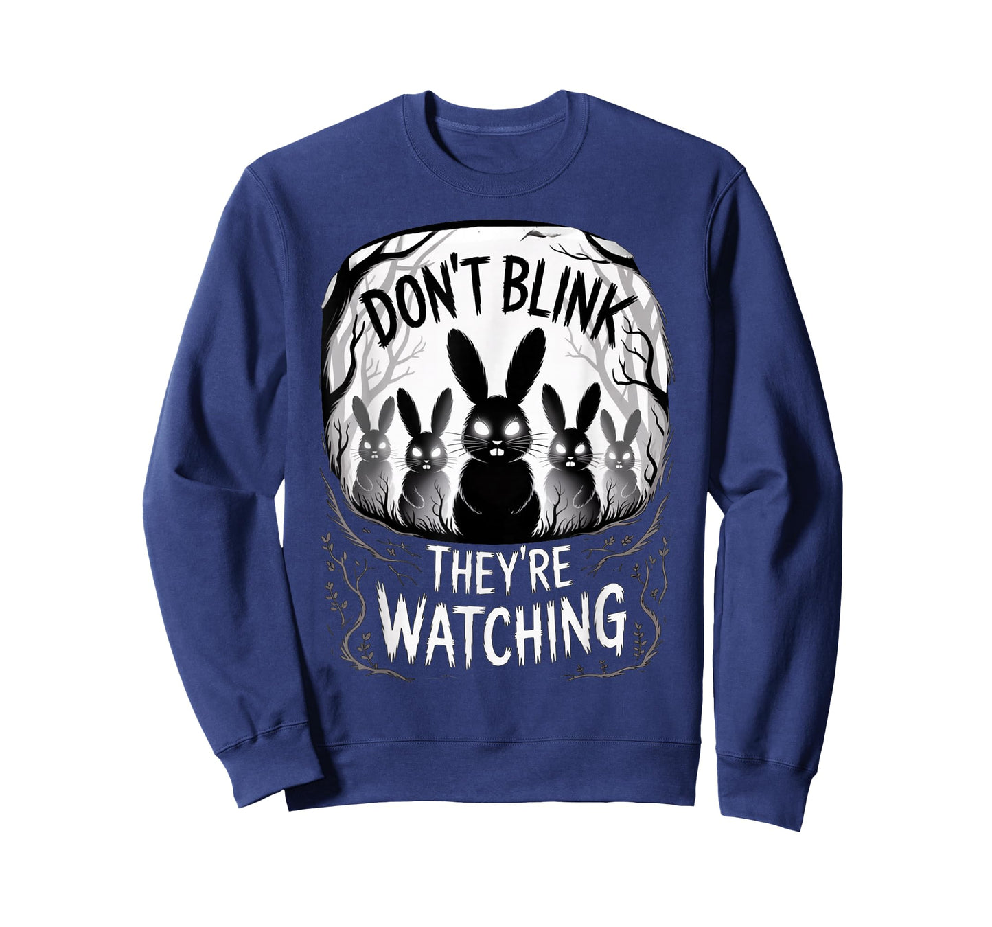 Bunny Horror Creepy Forest Watching Halloween Rabbit T-Shirt