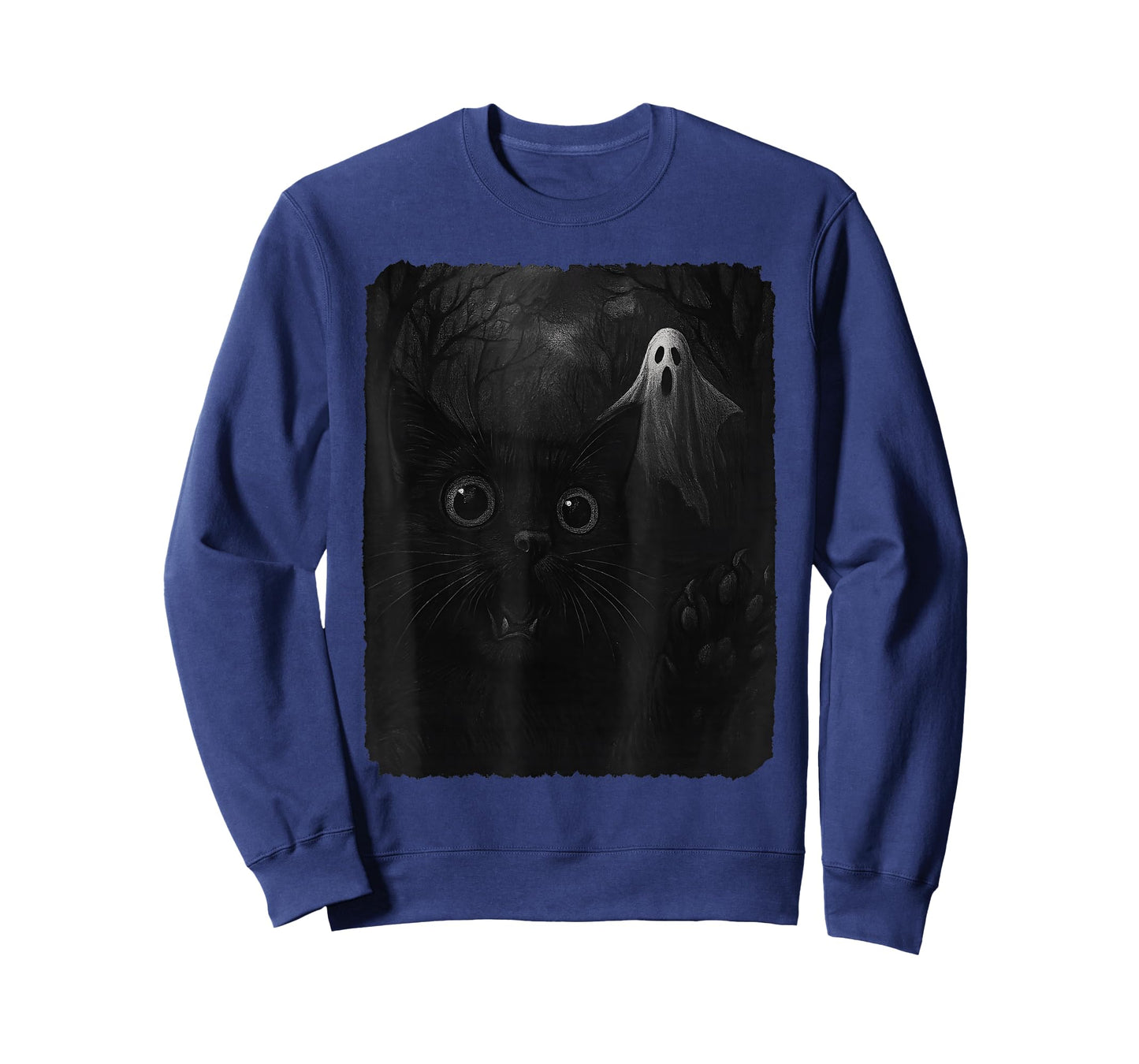 Funny Halloween Cat Selfie with Spooky Ghost Magic T-Shirt