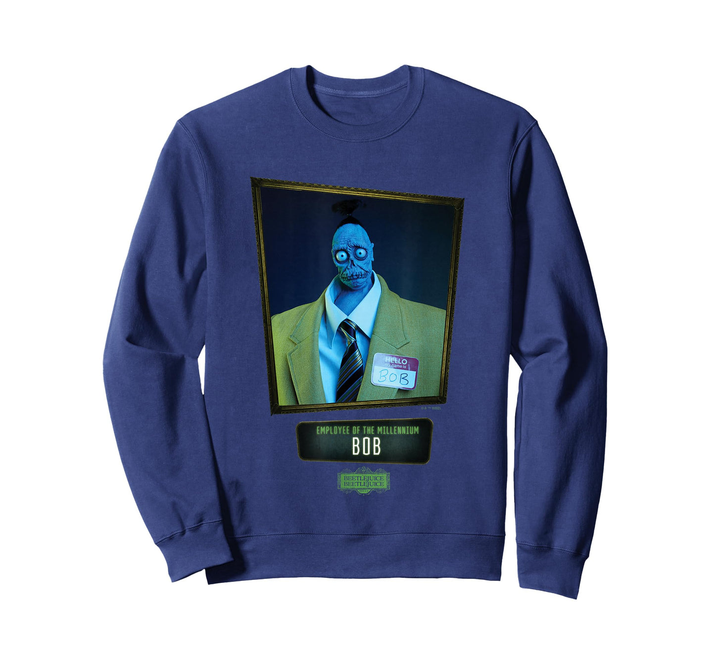 Beetlejuice Beetlejuice Employee Of The Millennium Bob T-Shirt, Small, Black