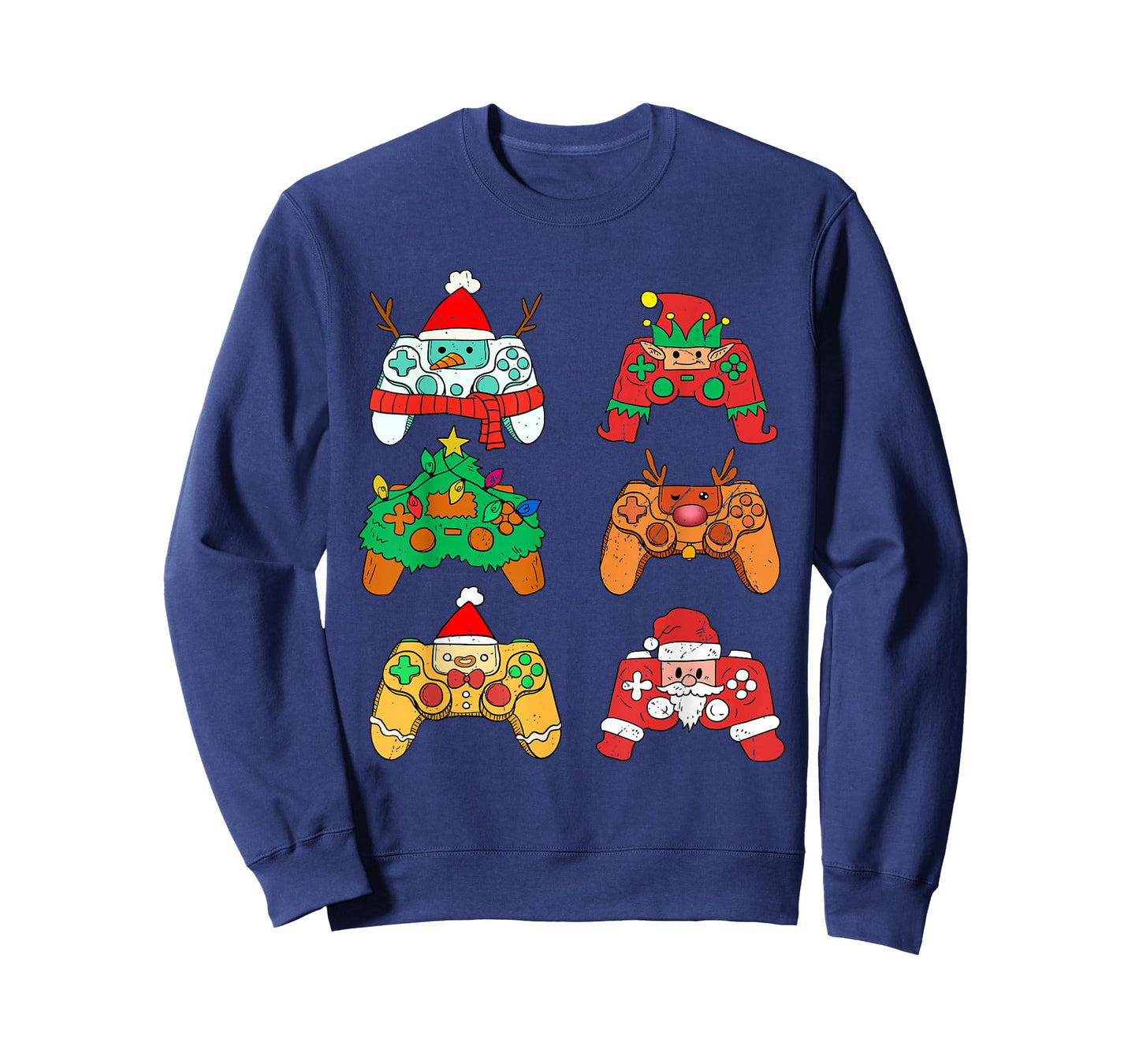 Video Game Christmas Santa Elf Gaming Controllers Gamer Boys T-Shirt