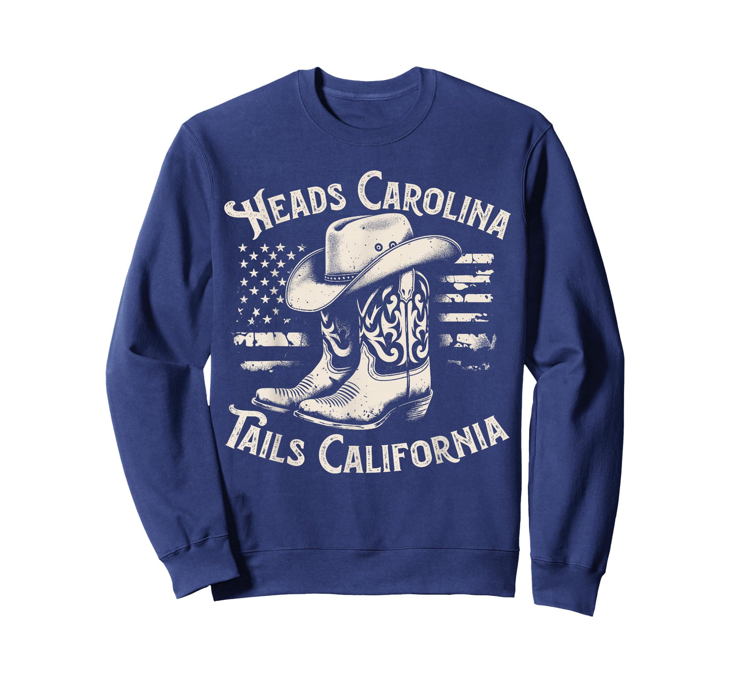 Heads Carolina Tail California Retro Vintage Country T-Shirt