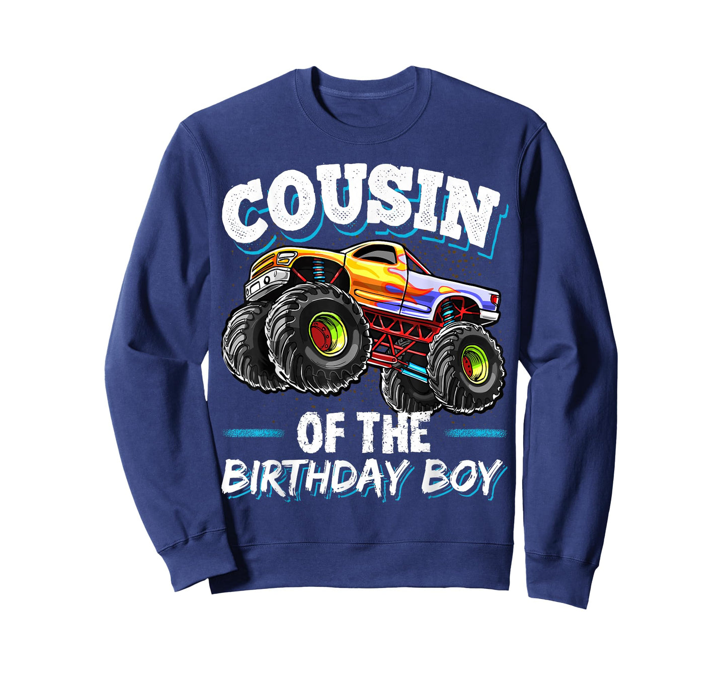 Cousin of the Birthday Boy Monster Truck Birthday Party T-Shirt