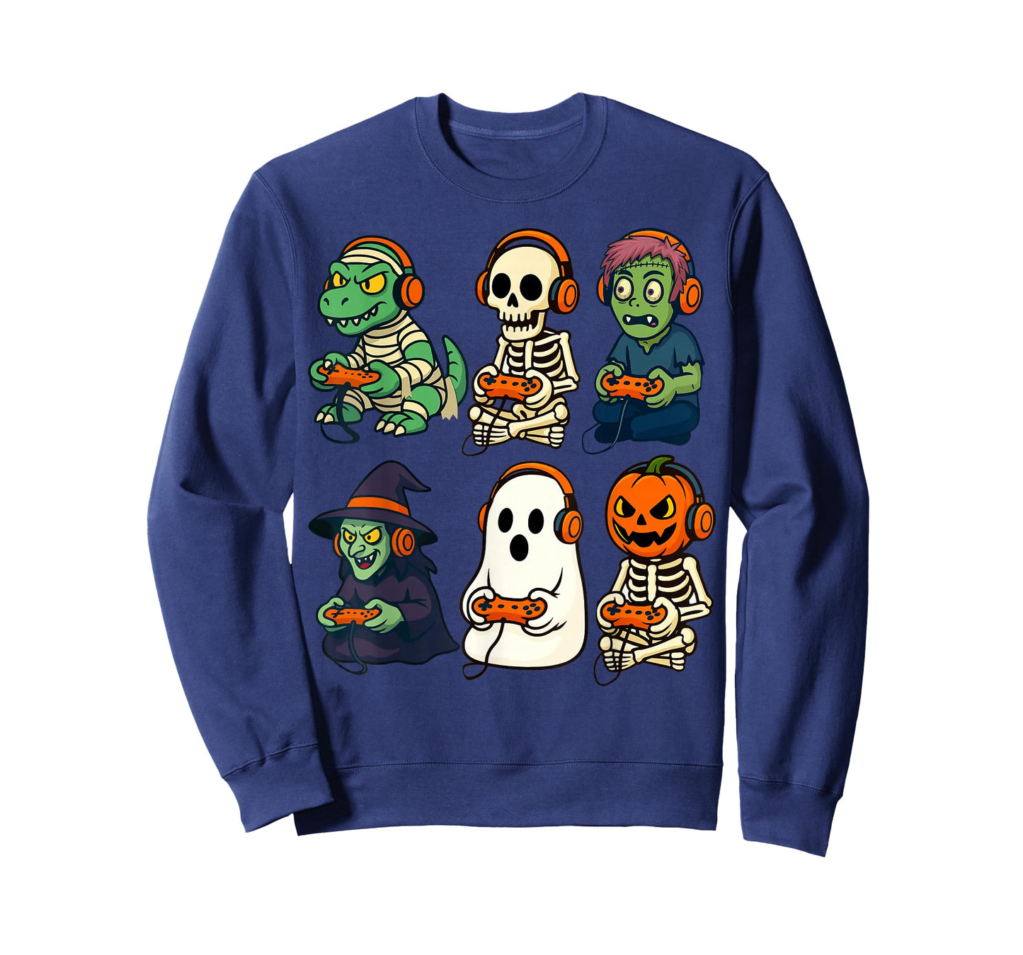 Halloween Boys Kids Gamer Dinosaur Skeleton Ghost Witch T-Shirt
