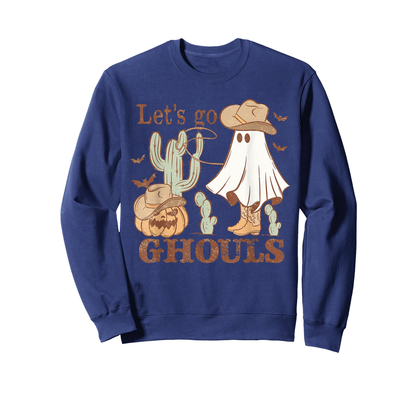 Let´s go Ghoul Ghost Cowboy Hat Lasso Rodeo Halloween T-Shirt