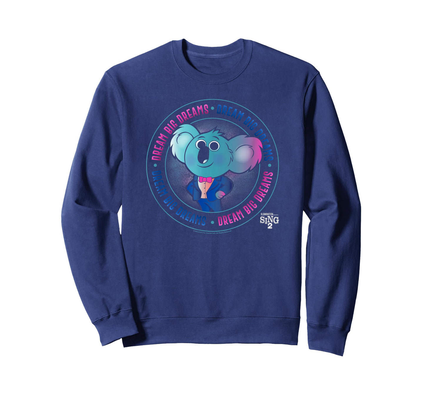 Sing 2 Buster Moon Dream Big Dreams Circle Badge T-Shirt