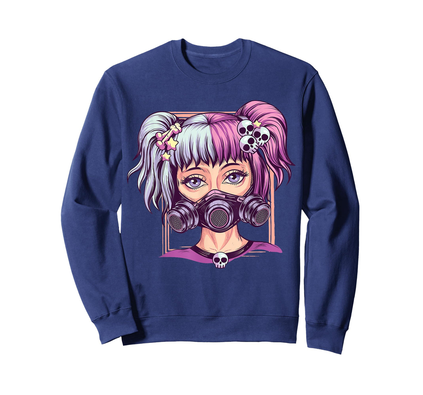 Steampunk Pastel Goth Girl Creepy Anime Cyber Punk Nu Goth T-Shirt