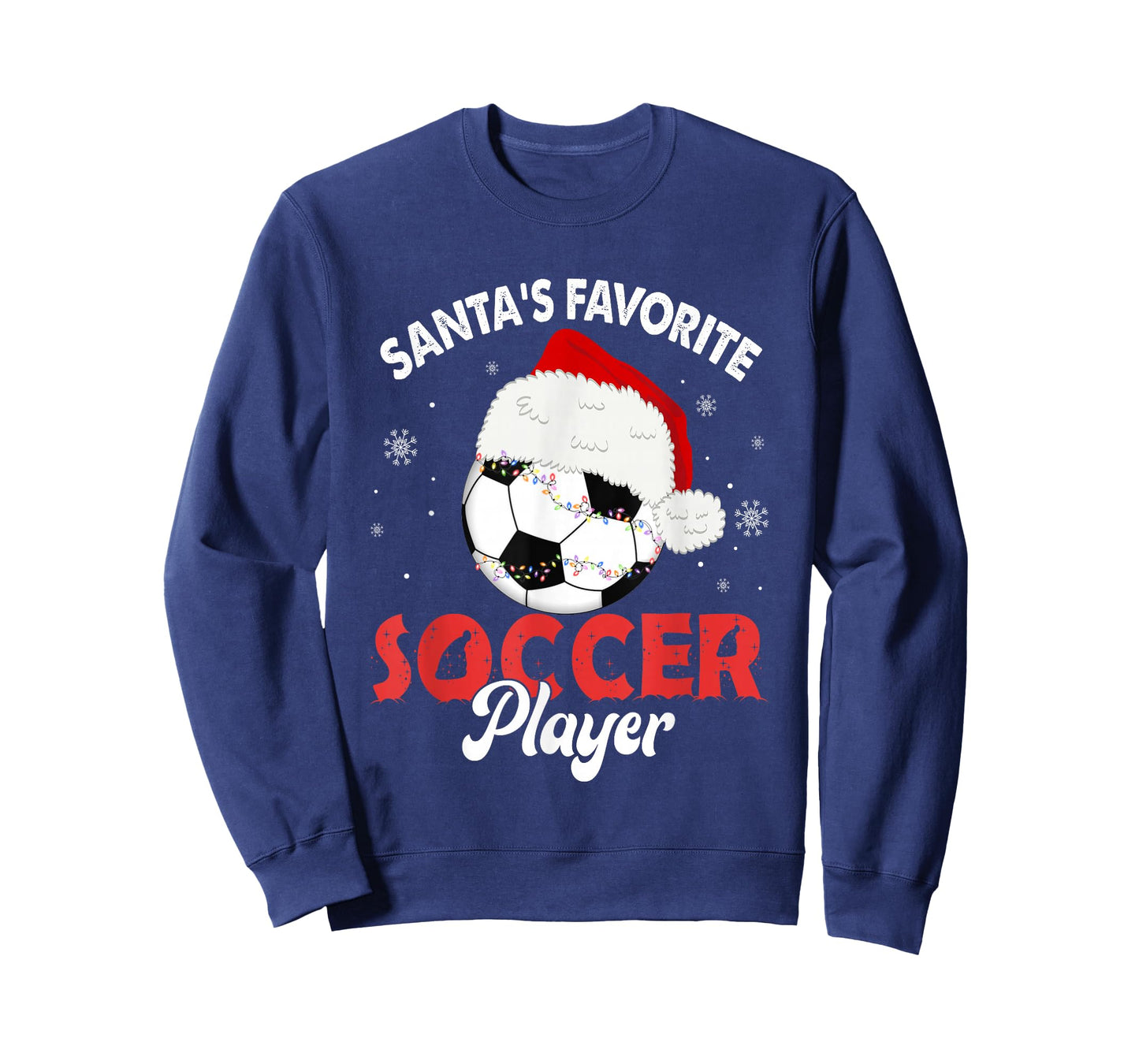 Santa's Favorite Soccer Player Christmas Pajamas Men Boys T-Shirt