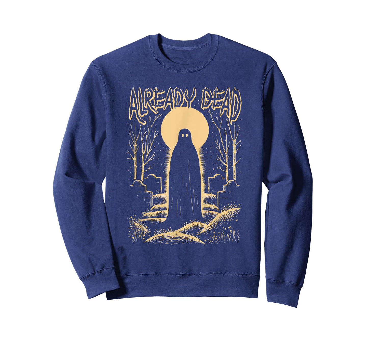 Last Gasp Graphics Already Dead Ghost In The Graveyard Haunts The Night T-Shirt