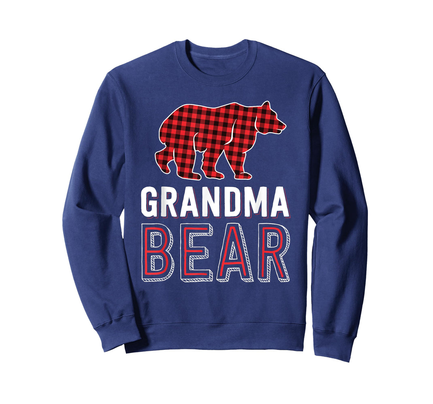 Grandma Bear Red Buffalo Plaid Matching Family Christmas T-Shirt