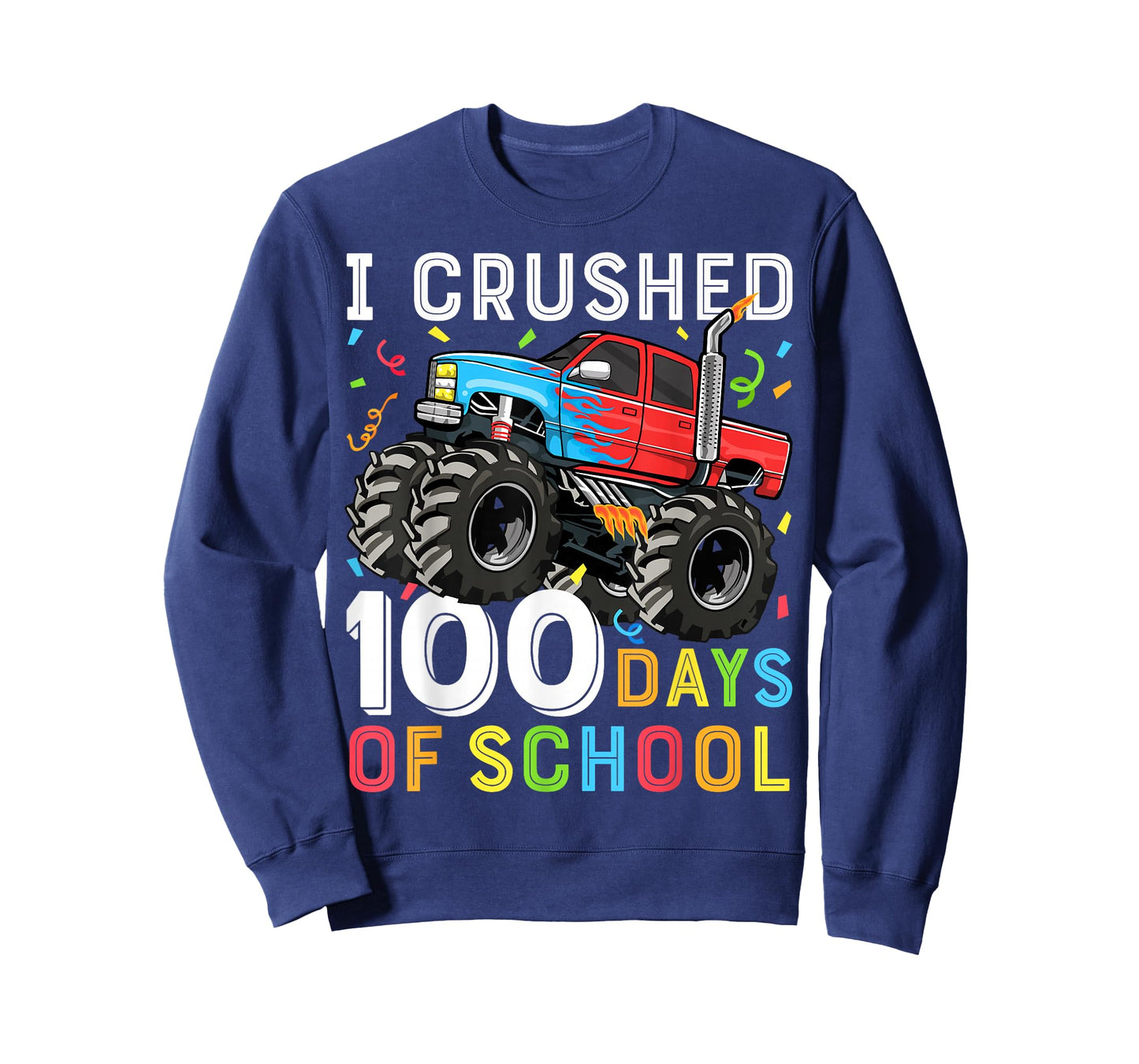 100 Days of School Monster Truck 100th Day of School Boys T-Shirt