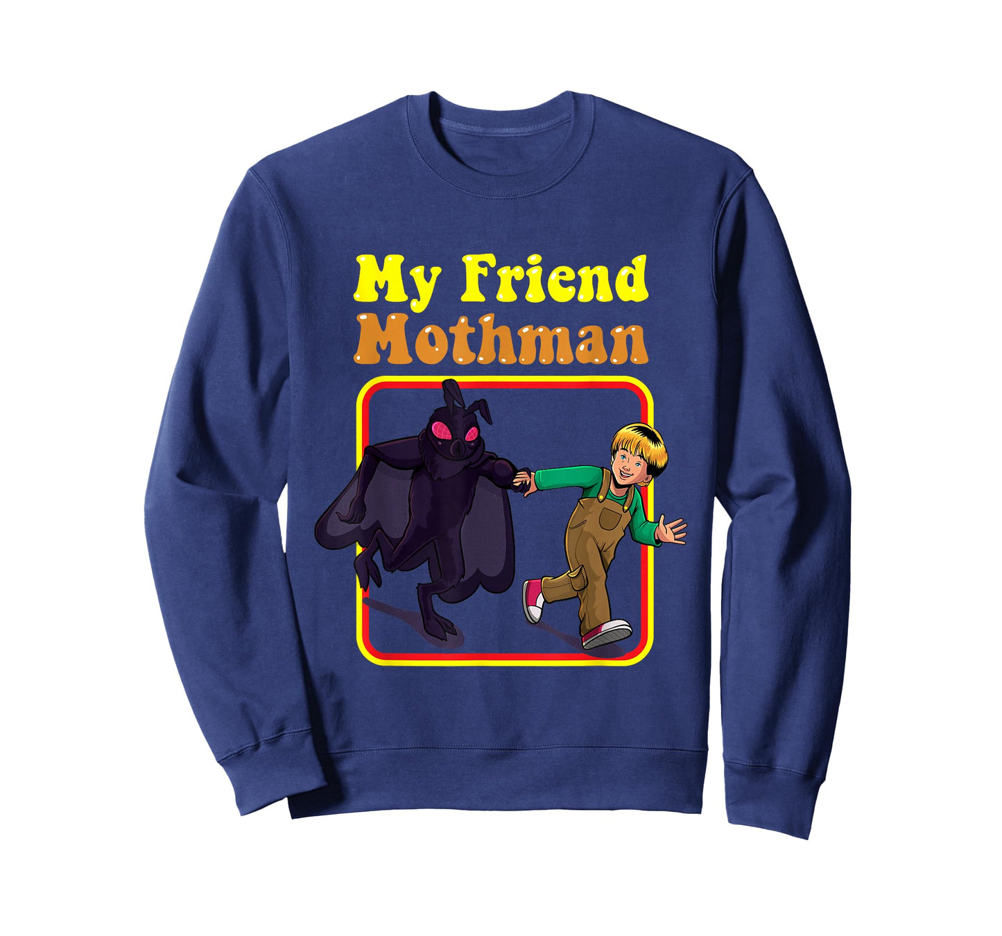 My Friend Mothman Funny Retro Cryptid Creatures Monster Kids T-Shirt