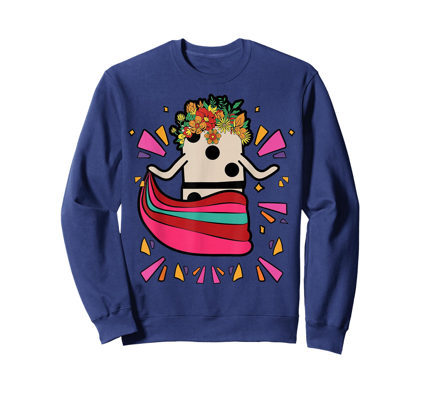 Dancing Mexican Train Domino Tile Flowers Funny T-Shirt