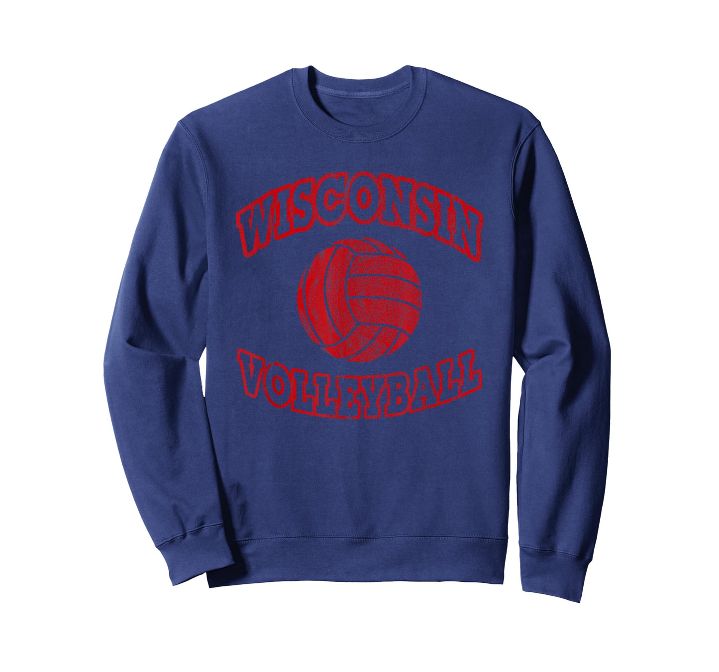 Wisconsin Volleyball Classic Style VIntage Distressed T-Shirt