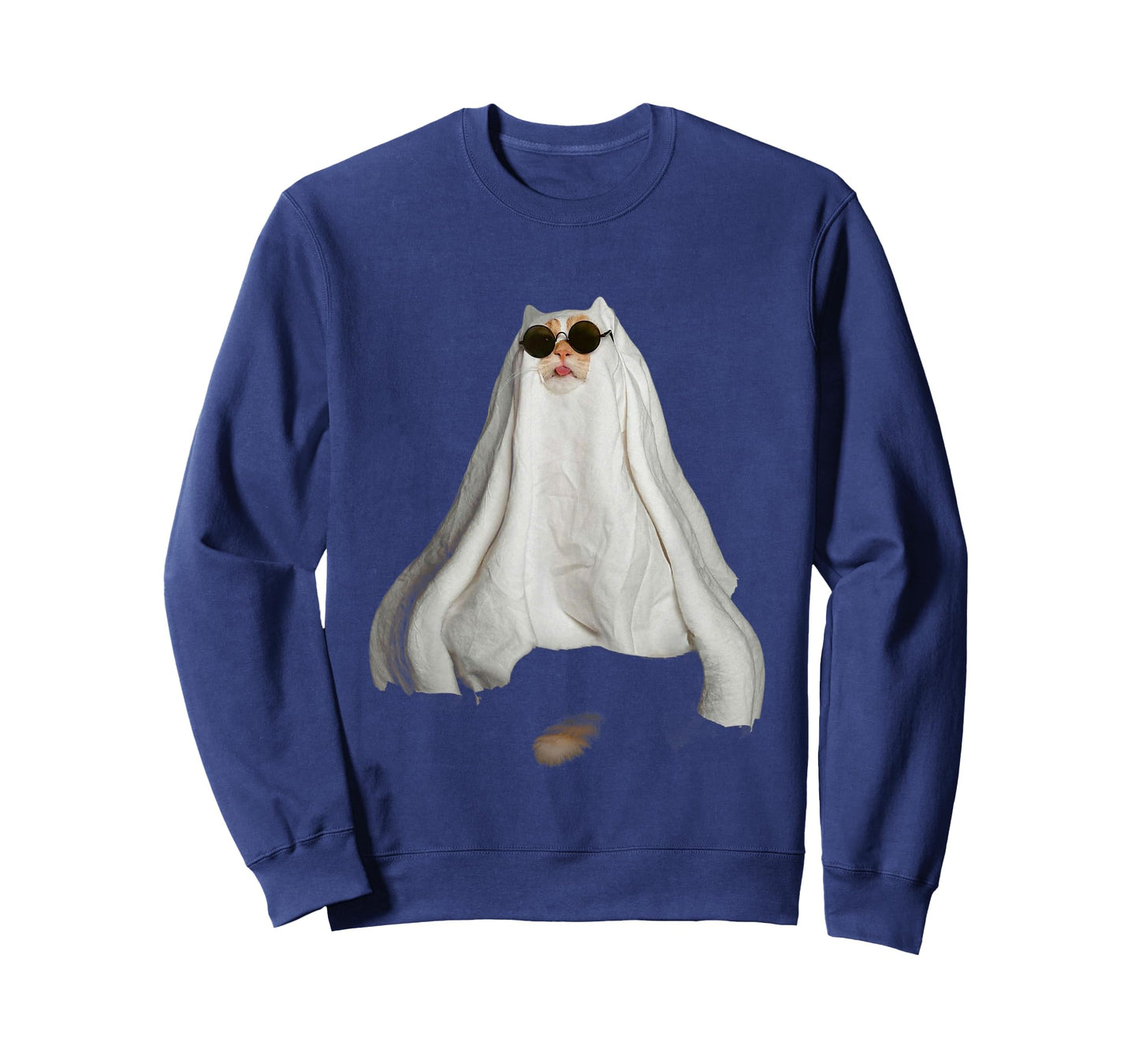 Ghost Cat Meme Funny Halloween Men Women Kids T-Shirt