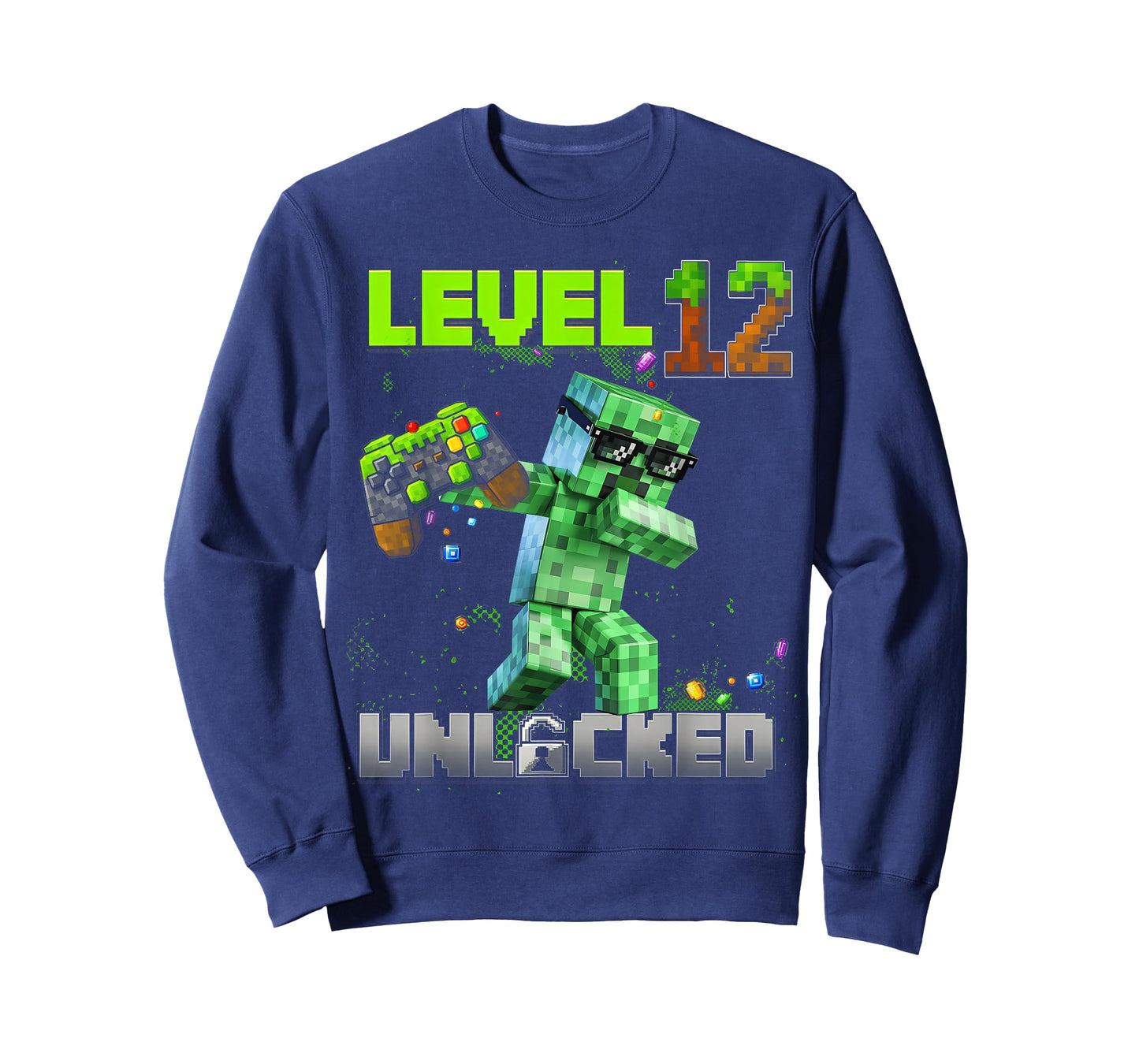 Level 12 Unlocked - Birthday Boy Pixel Gamer 12nd Birthday T-Shirt