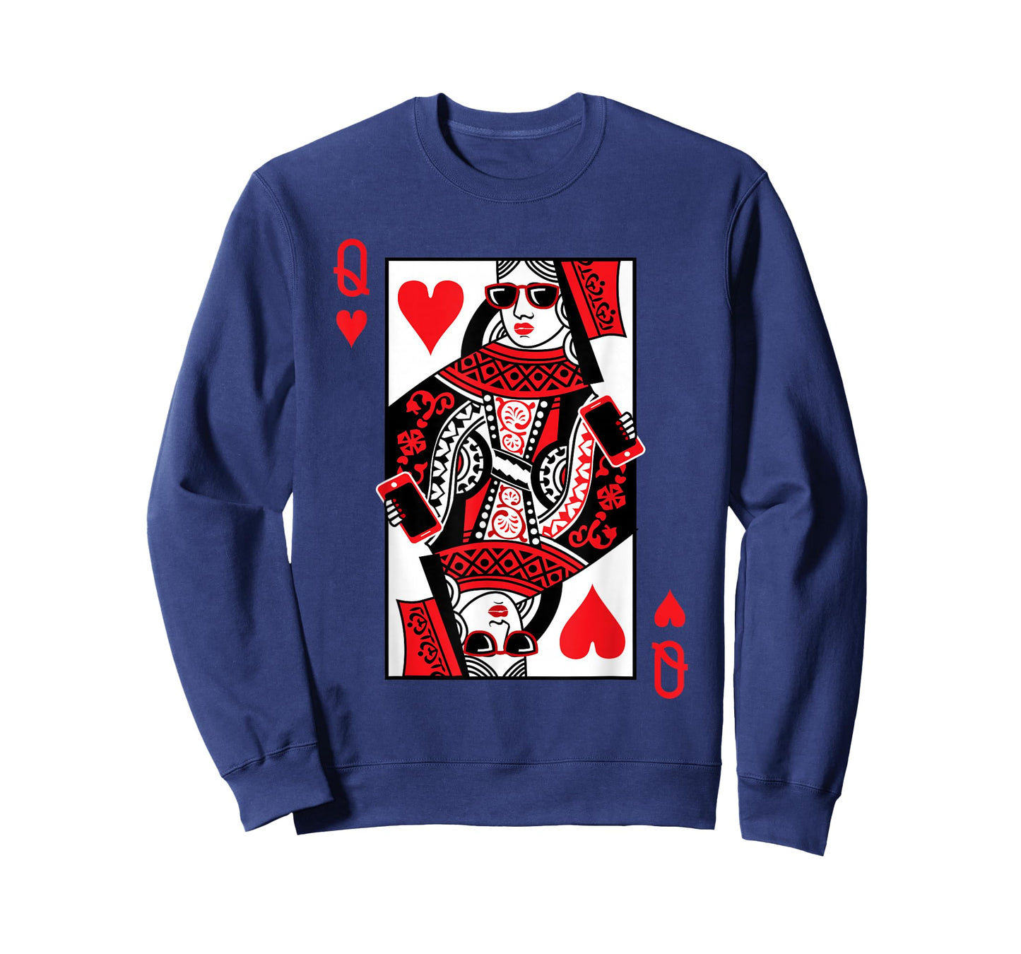 Classic Black Queen of Hearts T-Shirt: Adult, Short Sleeve, Cotton-Polyester Blend