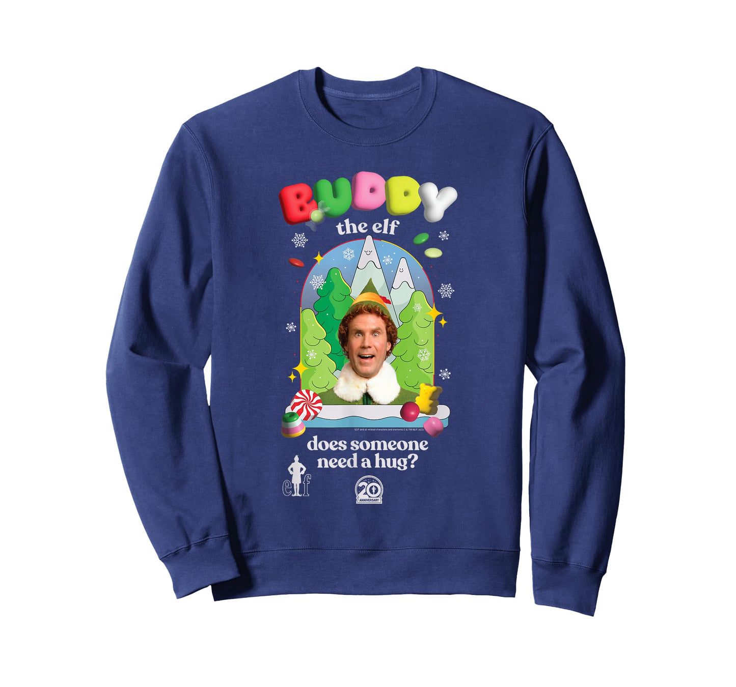 Elf Candy Colored Buddy The Elf Need a Hug Christmas Movie T-Shirt