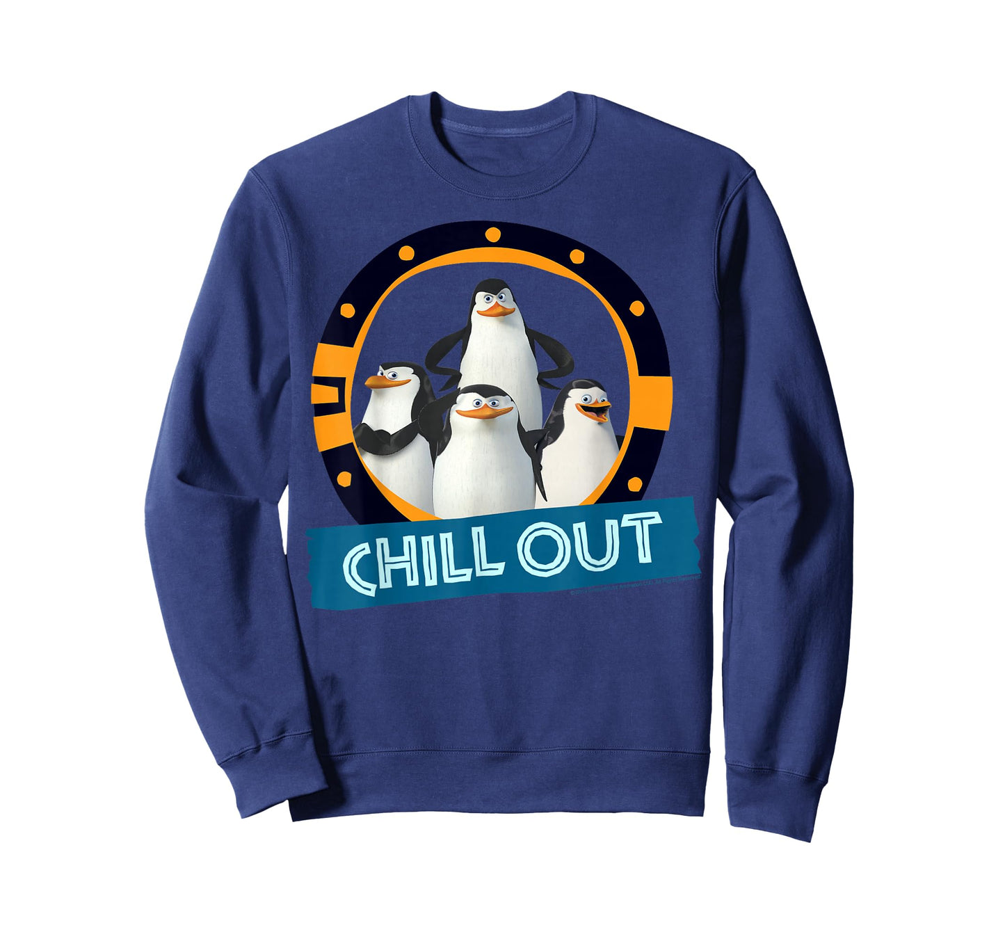 Madagascar Penguins Chill Out Text Poster T-Shirt