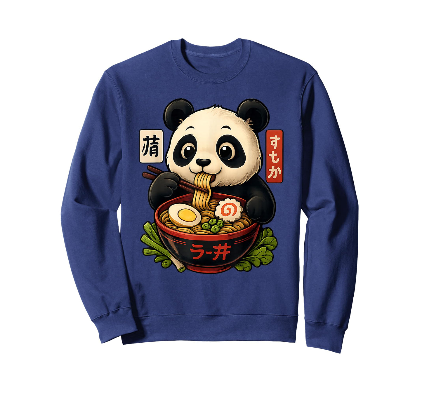 Panda Eating Ramen Food Kawaii Asian Noodles Fun Panda Lover T-Shirt