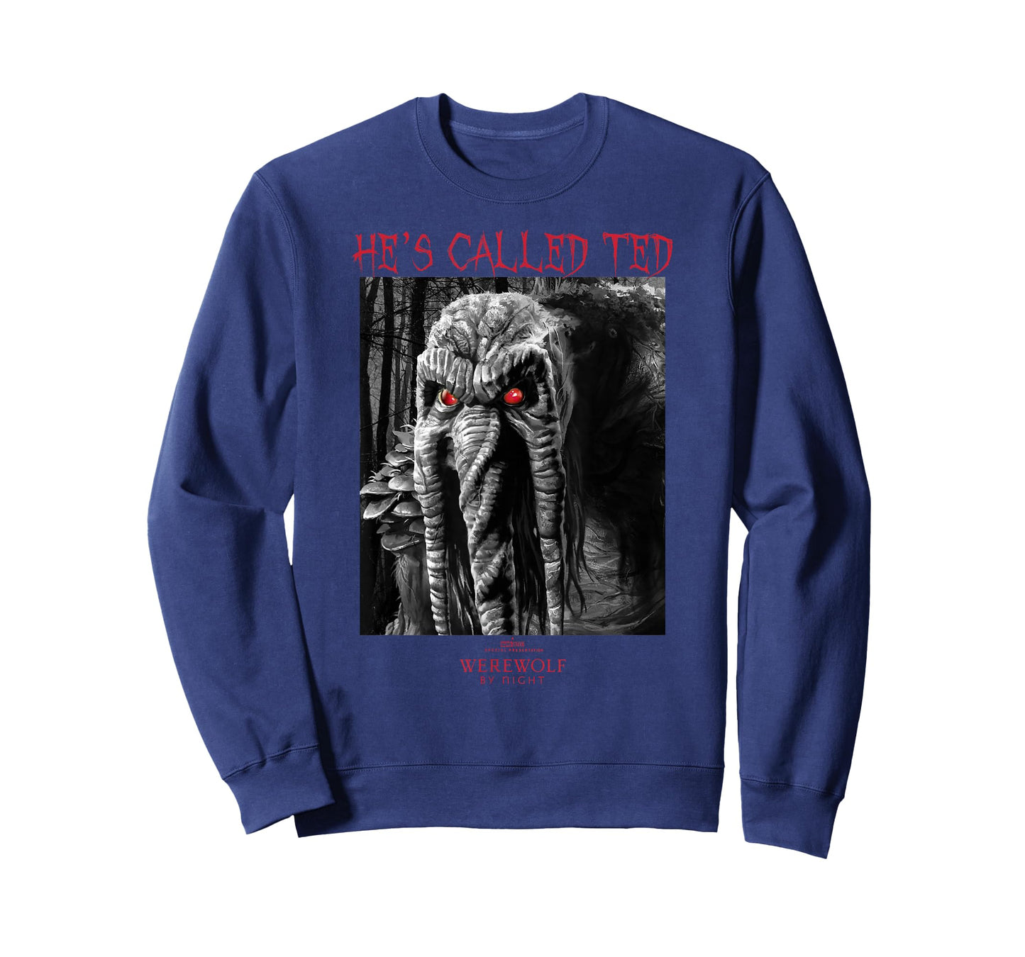 Marvel Werewolf by Night Man-Thing Hes Called Ted Portrait T-Shirt